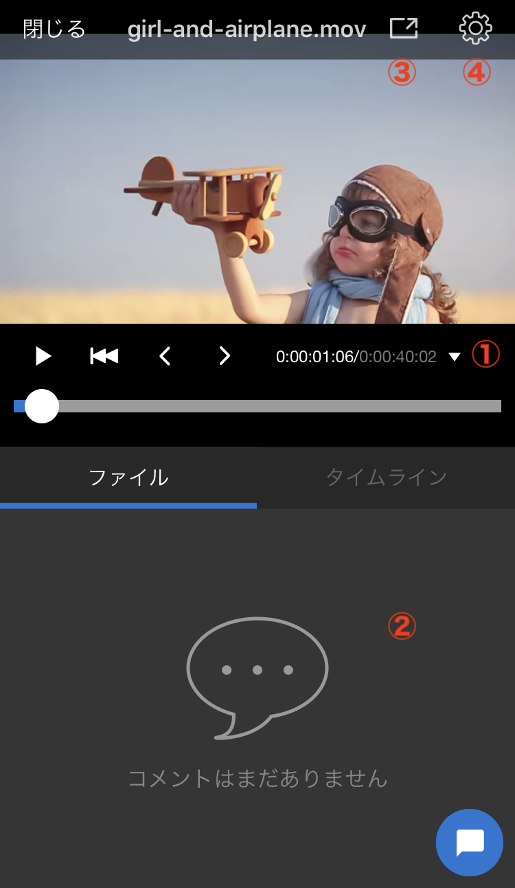動画 音声 静止画ファイルのプレビュー画面 Ios アプリ